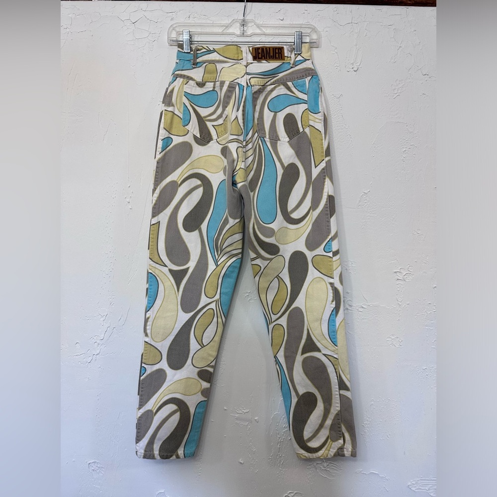 Vintage 80s Jeanjer Paisley Psychodelic Denim Jeans